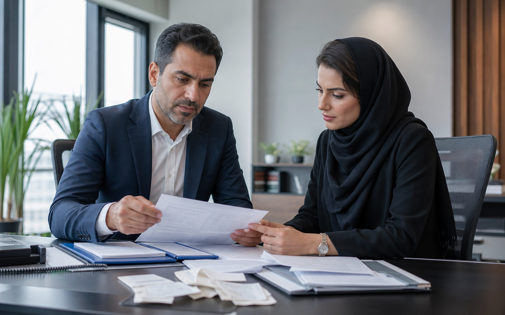 بررسی مدارک خسارت درمانی توسط بیمه‌شده و کارشناس بیمه