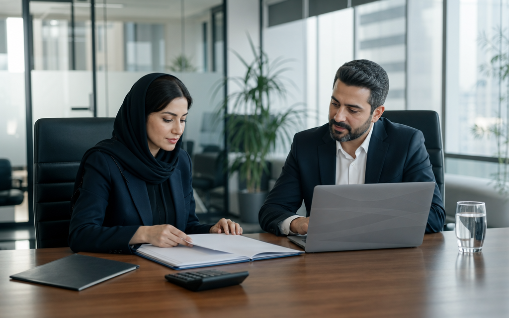 مدیران منابع انسانی و مالی در جلسه بررسی مدارک تمدید و تغییر بیمه تکمیلی کارکنان